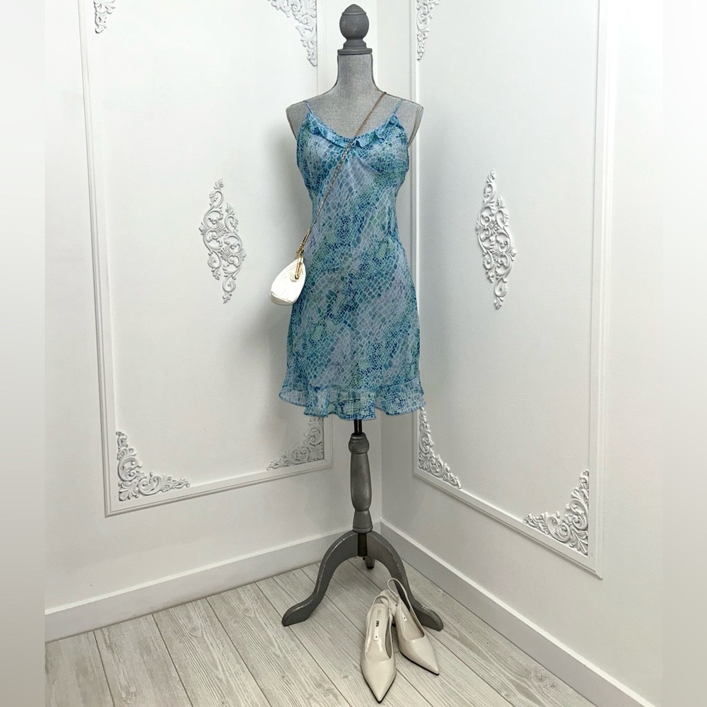 Vintage Y2K Sheer Mermaidcore Slip Mini Dress